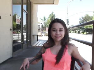 Hot Public Blowjob From A Naughty Braless Chick