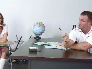 Teacher Gets Rough With The Schoolgirl Slut